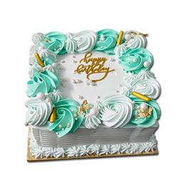 Square shape Pineapple flavour cake - 1kg - code FC06
